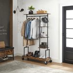 colgador de ropa metalico con ruedas 5 jpg