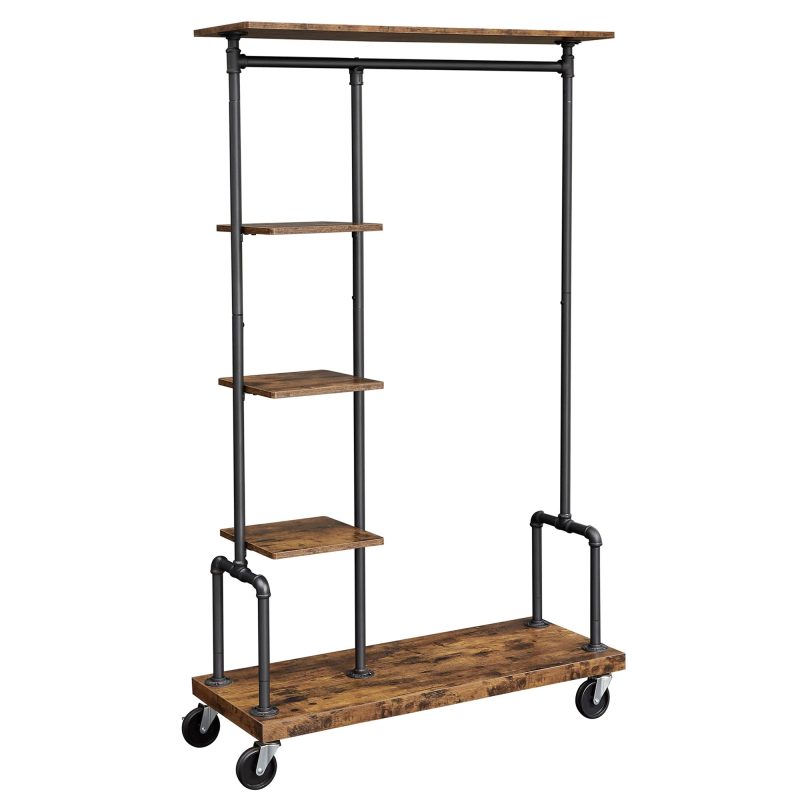 colgador de ropa metalico con ruedas 6 jpg