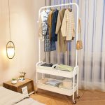 percheros de metal para ropa con ruedas 3 jpg