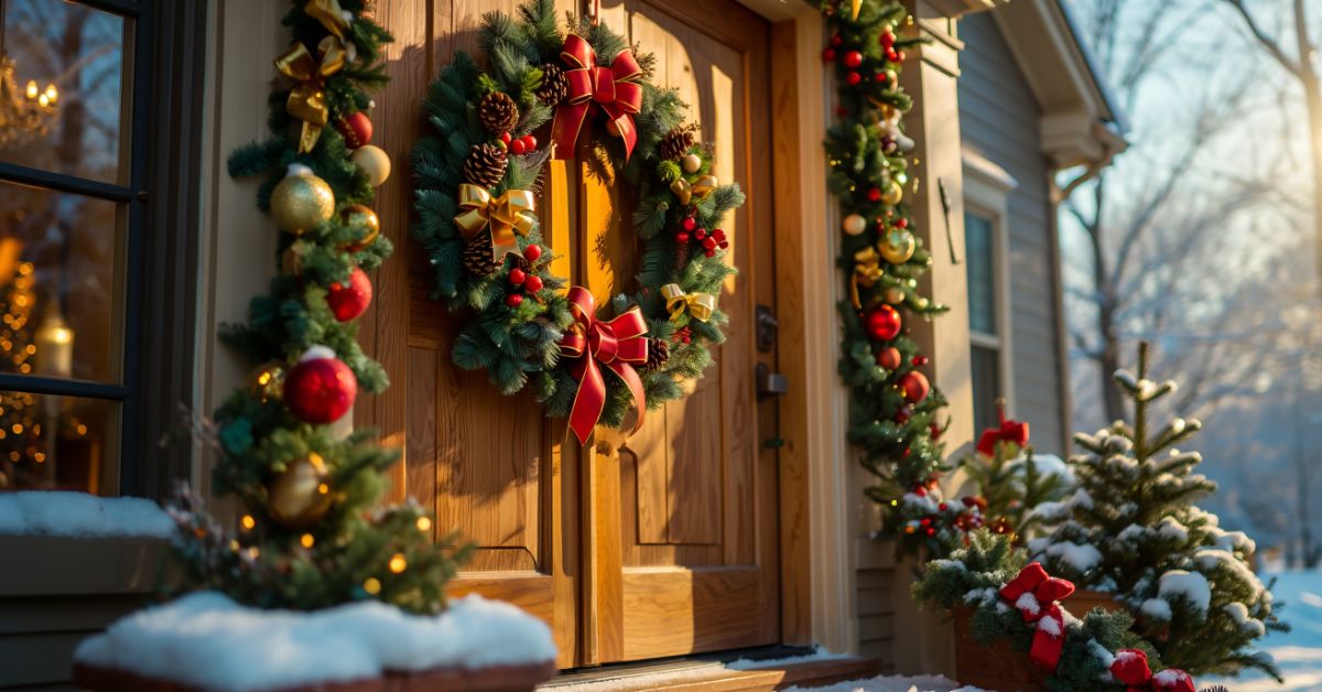 Cómo decorar una puerta navideña con estilo y creatividad