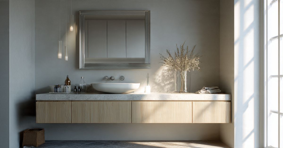 A qué altura se colocan los muebles de baño
