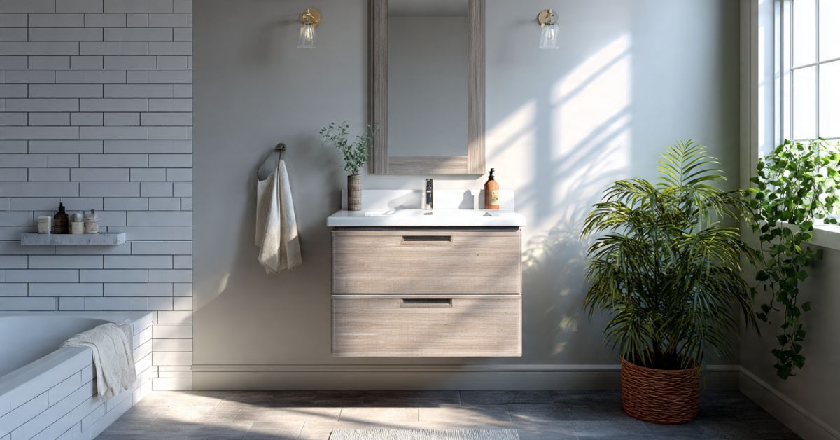 A qué altura se pone un mueble de baño suspendido