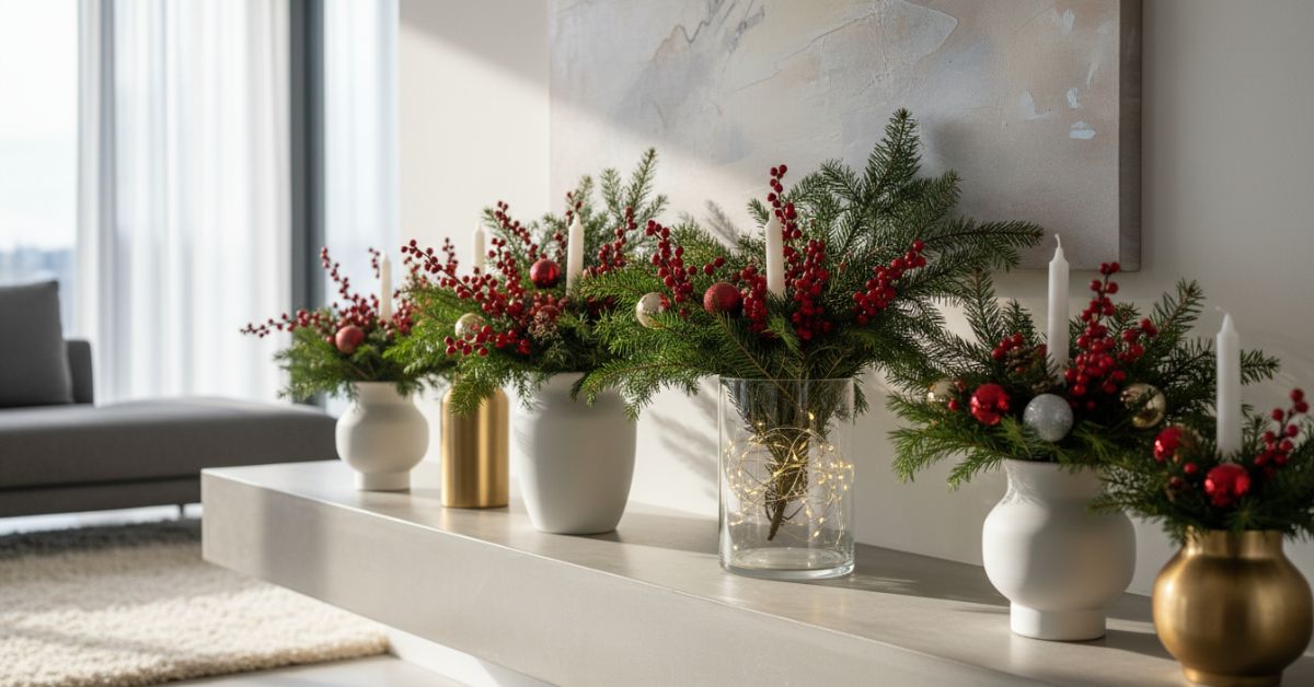 Cómo decorar jarrones para Navidad
