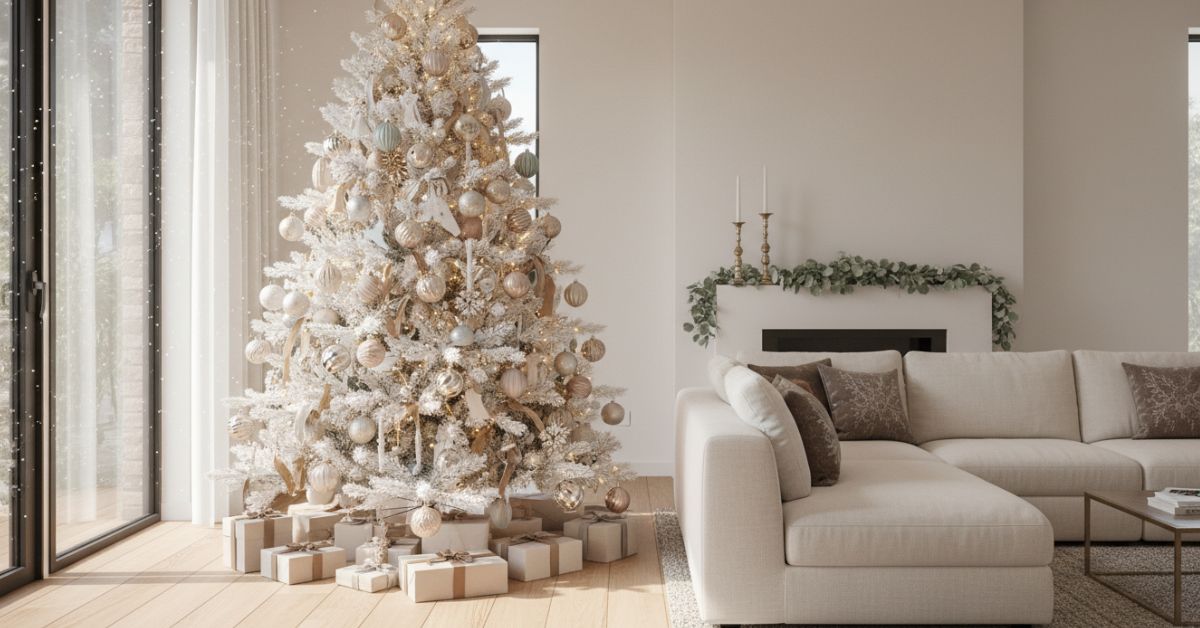Cómo decorar un árbol blanco de Navidad