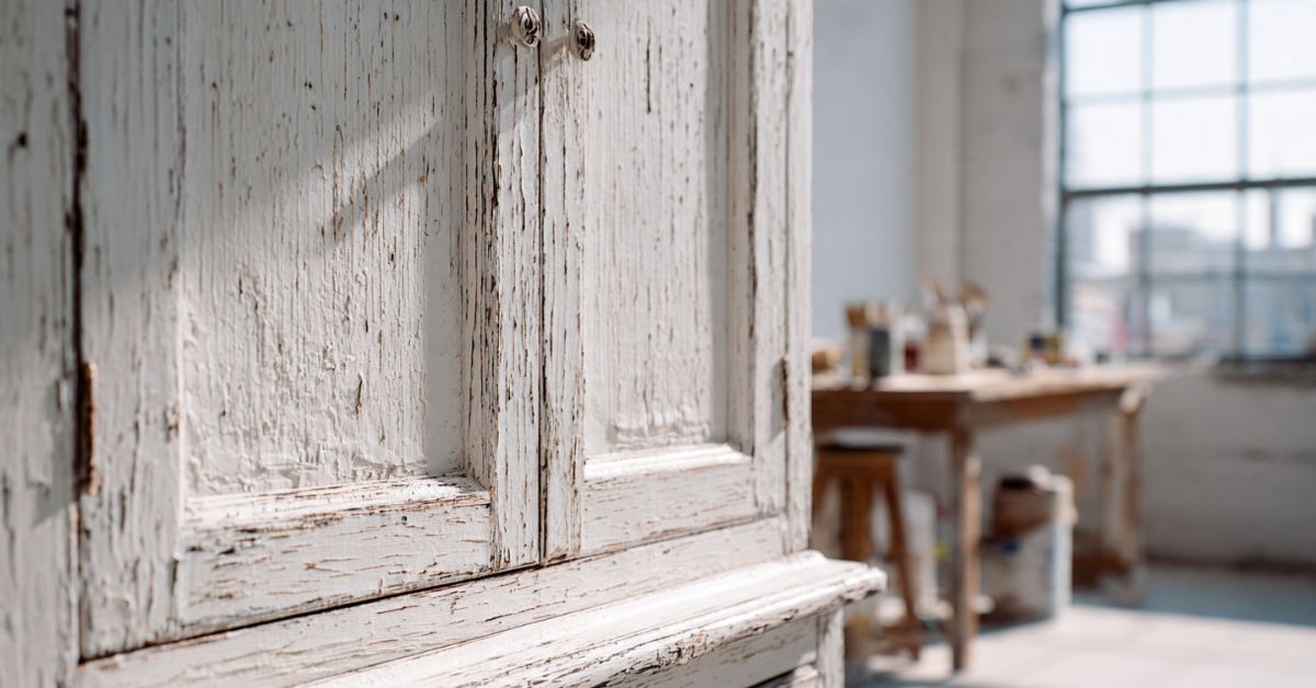 Cómo envejecer un mueble blanco