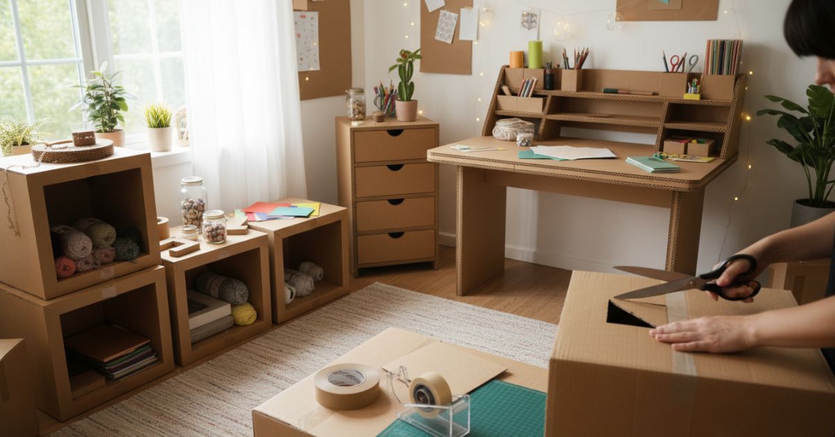 Cómo hacer muebles con cajas