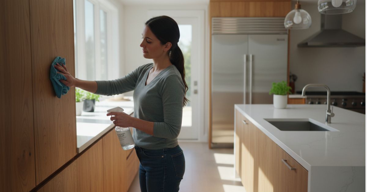 Cómo limpiar los muebles de cocina de madera