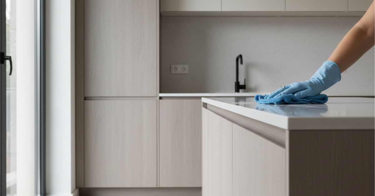 Cómo limpiar los muebles mate de la cocina