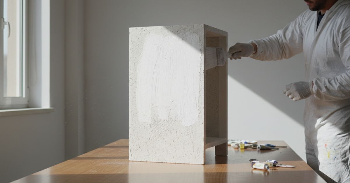 Cómo pintar un mueble de escayola