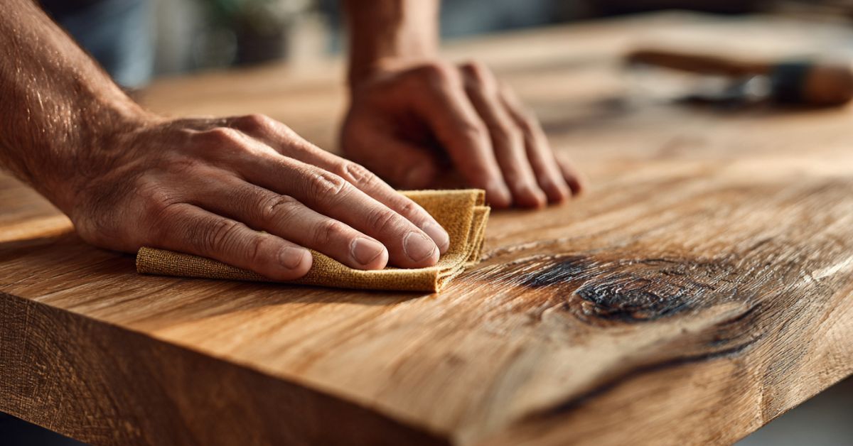 Cómo reparar una quemadura en un mueble de madera