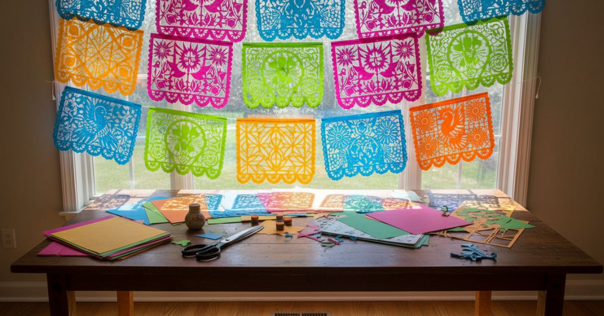 Cómo hacer cortinas de papel picado