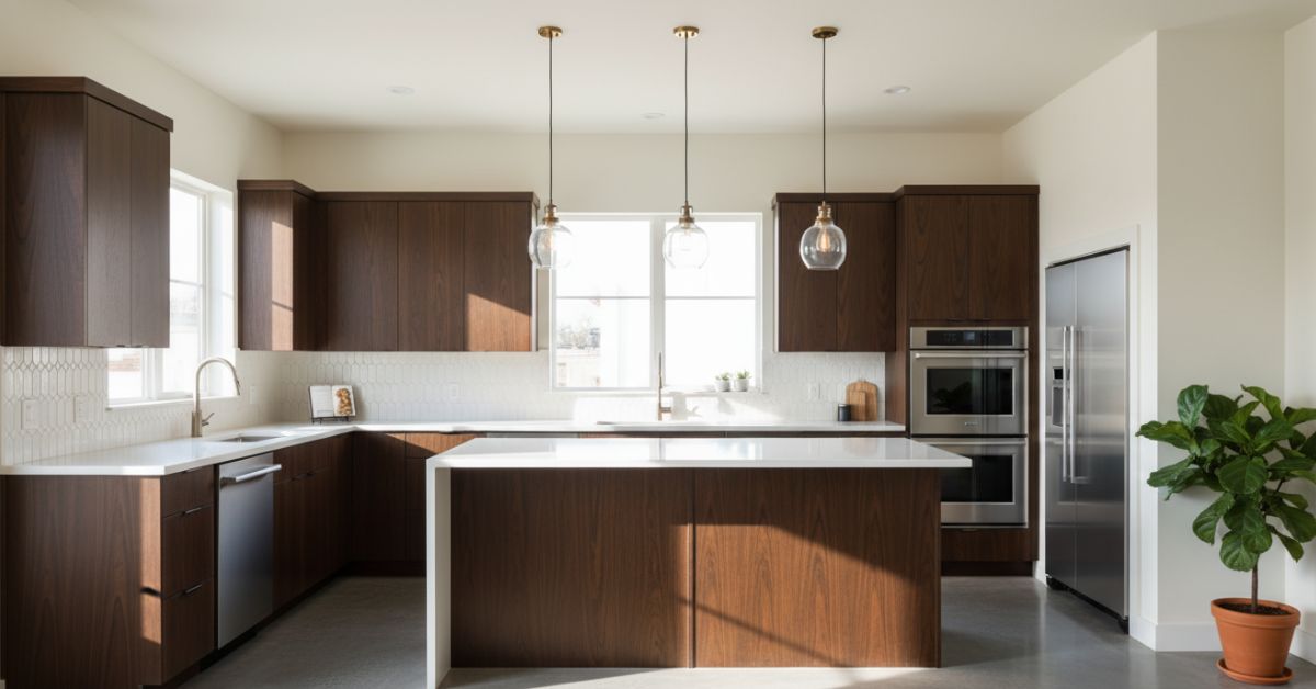 De qué color pintar la cocina con muebles oscuros Contrastes que aportan elegancia