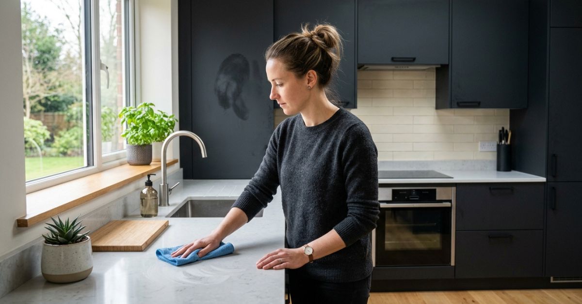 El secreto para limpiar las puertas de cocina mate y borrar las huellas dactilares