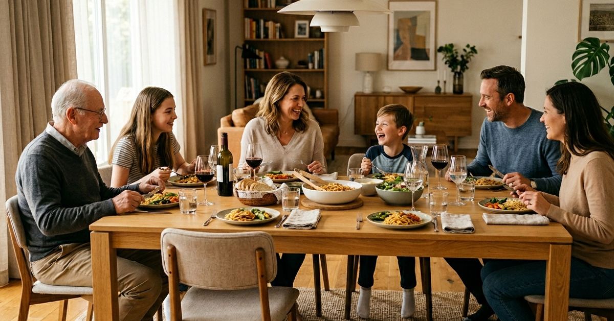 Mesa de comedor el espacio por persona que necesitas para comer sin dar codazos
