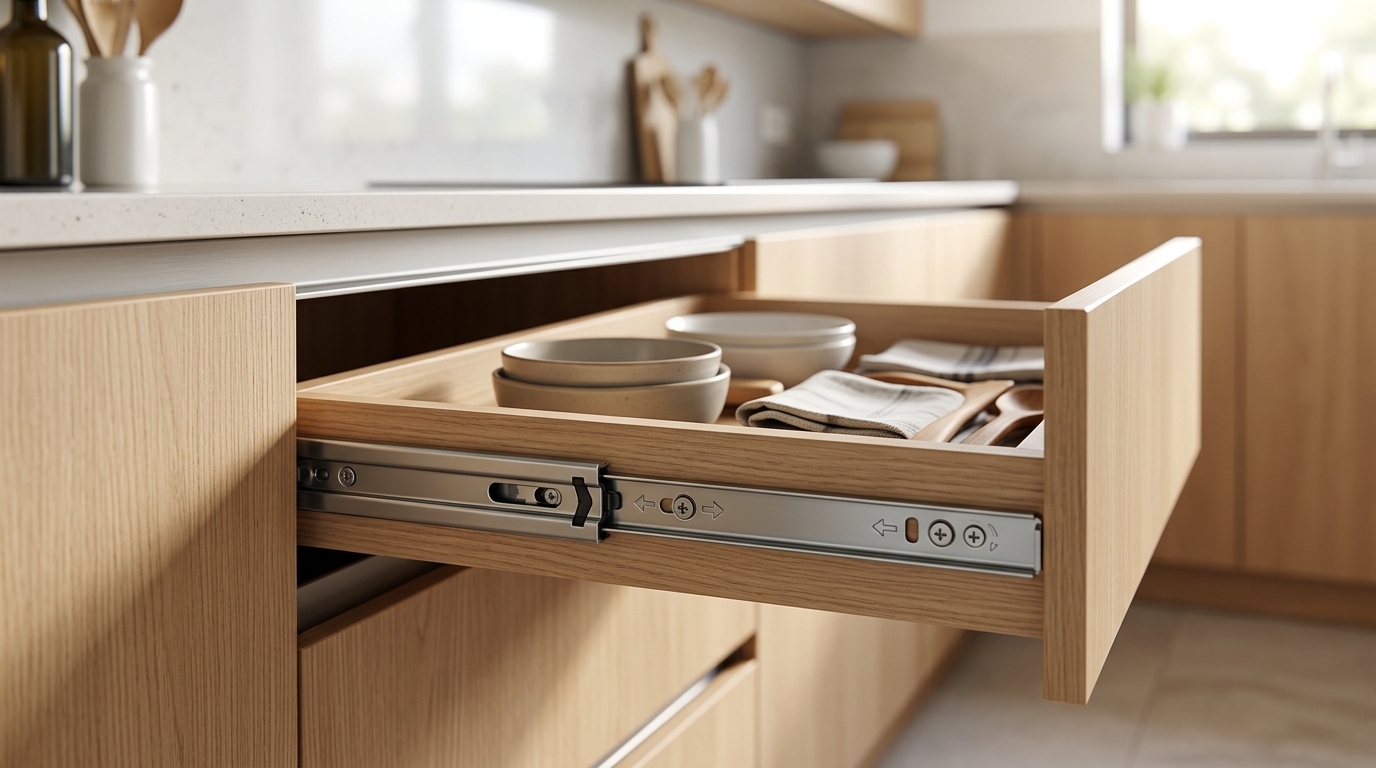 Cajones de cocina pesados: el motivo por el que se caen al abrirlos y cómo regularlos 8 Cajones de cocina pesados: el motivo por el que se caen al abrirlos y cómo regularlos