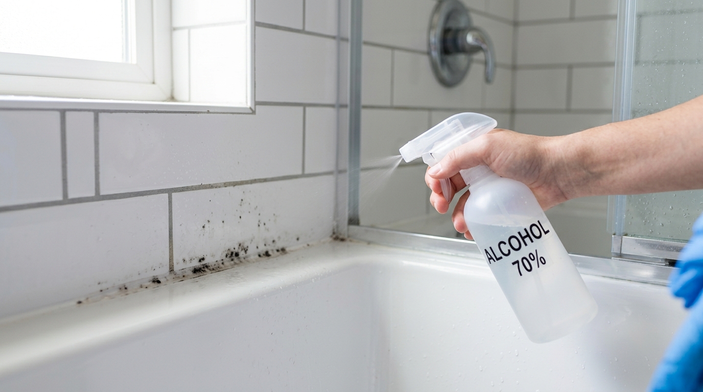 El motivo por el que salen hongos en la silicona del baño y cómo evitarlo con alcohol
