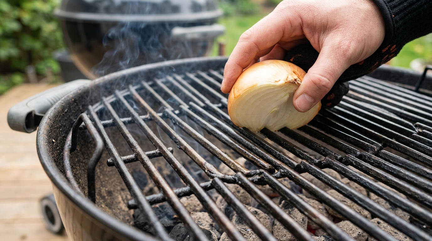 Por qué deberías frotar media cebolla en la rejilla de la barbacoa antes de cocinar