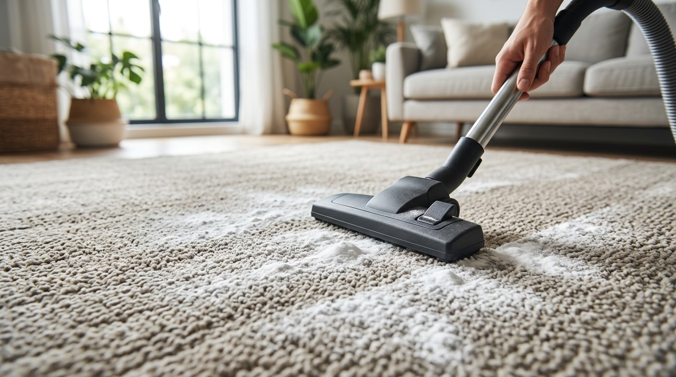 El truco del bicarbonato en seco para quitar el mal olor de las alfombras sin mojarlas