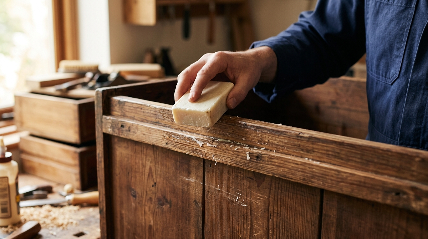 Cajones de madera que raspan: por qué frotar una pastilla de jabón seco los suaviza